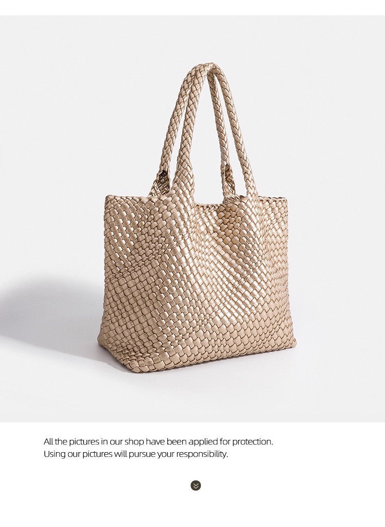 High-end Handwoven High-capacity Stylish Underarm Shoulder Bag
