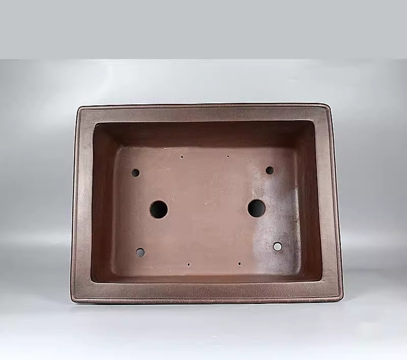 Handmade Antique-style Purple Clay Bonsai Pots For Pine Cypress Elm And Boxwood