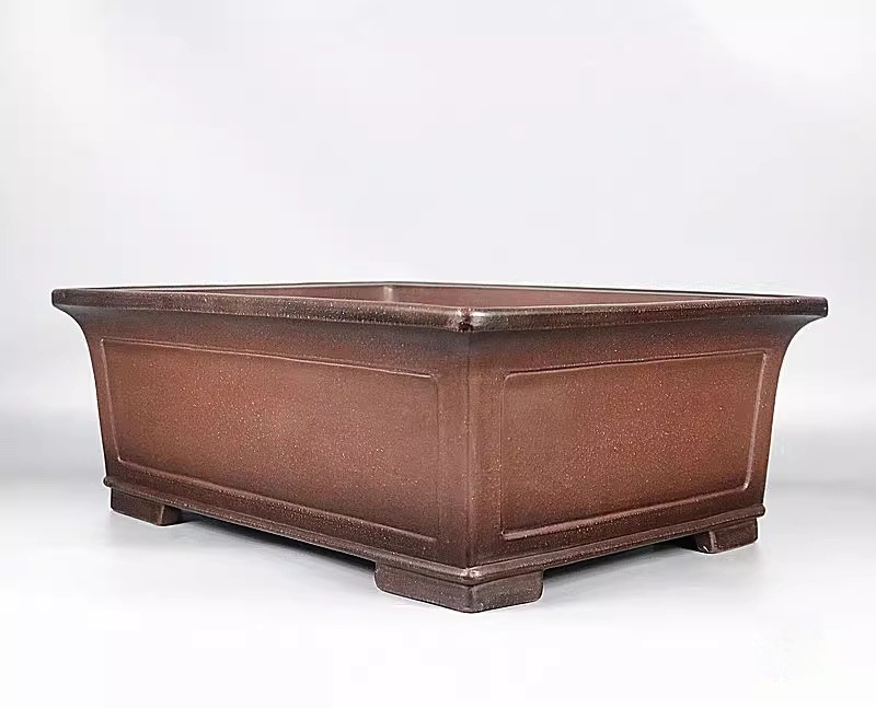 Handmade Antique-style Purple Clay Bonsai Pots For Pine Cypress Elm And Boxwood