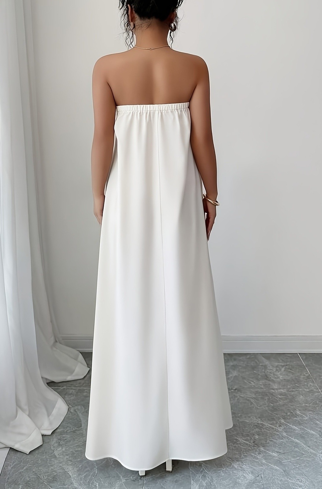 Floral Strapless Dress A Stylish Casual One-piece