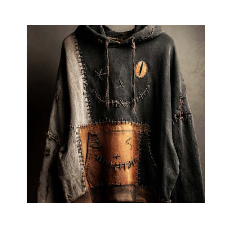 Womens Ethnic-Style Printed Hoodie