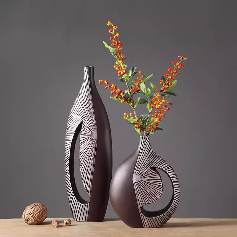 Nordic-Style Minimalist Dining Table Art Resin Vase Centerpiece In, picture 2 of 4