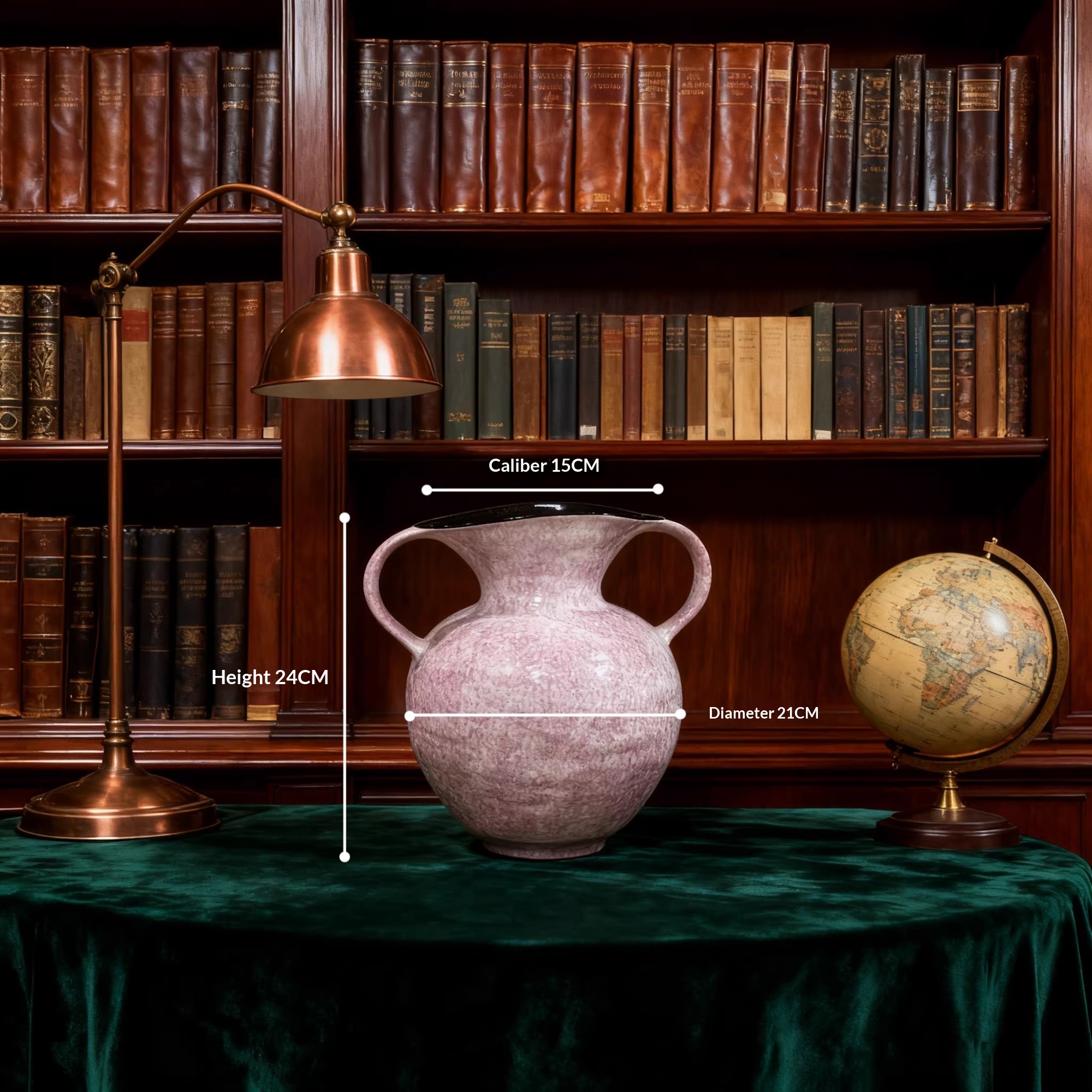 Handmade Ceramic Wabi-sabi Style Tabletop Flower Arrangement Double-eared Ceramic Jar