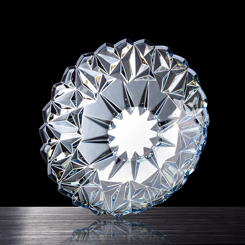 Luxury Crystal Glass Fruit Bowl For Home Living Room