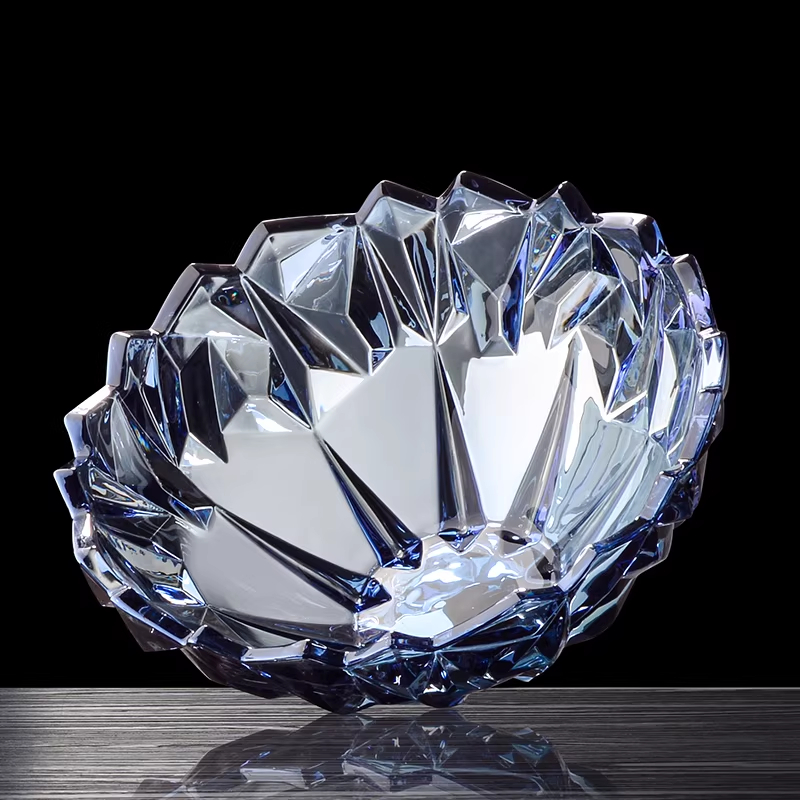 Luxury Crystal Glass Fruit Bowl For Home Living Room