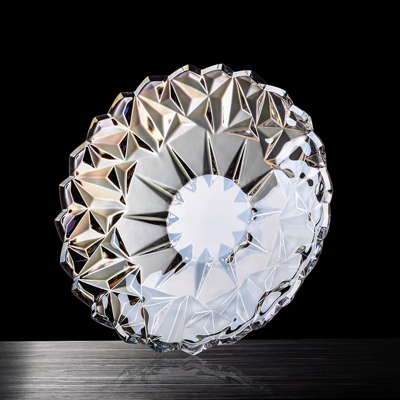 Luxury Crystal Glass Fruit Bowl For Home Living Room