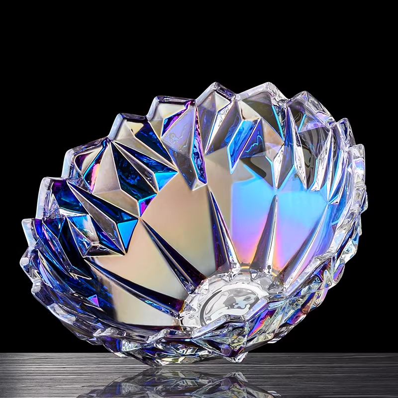 Luxury Crystal Glass Fruit Bowl For Home Living Room