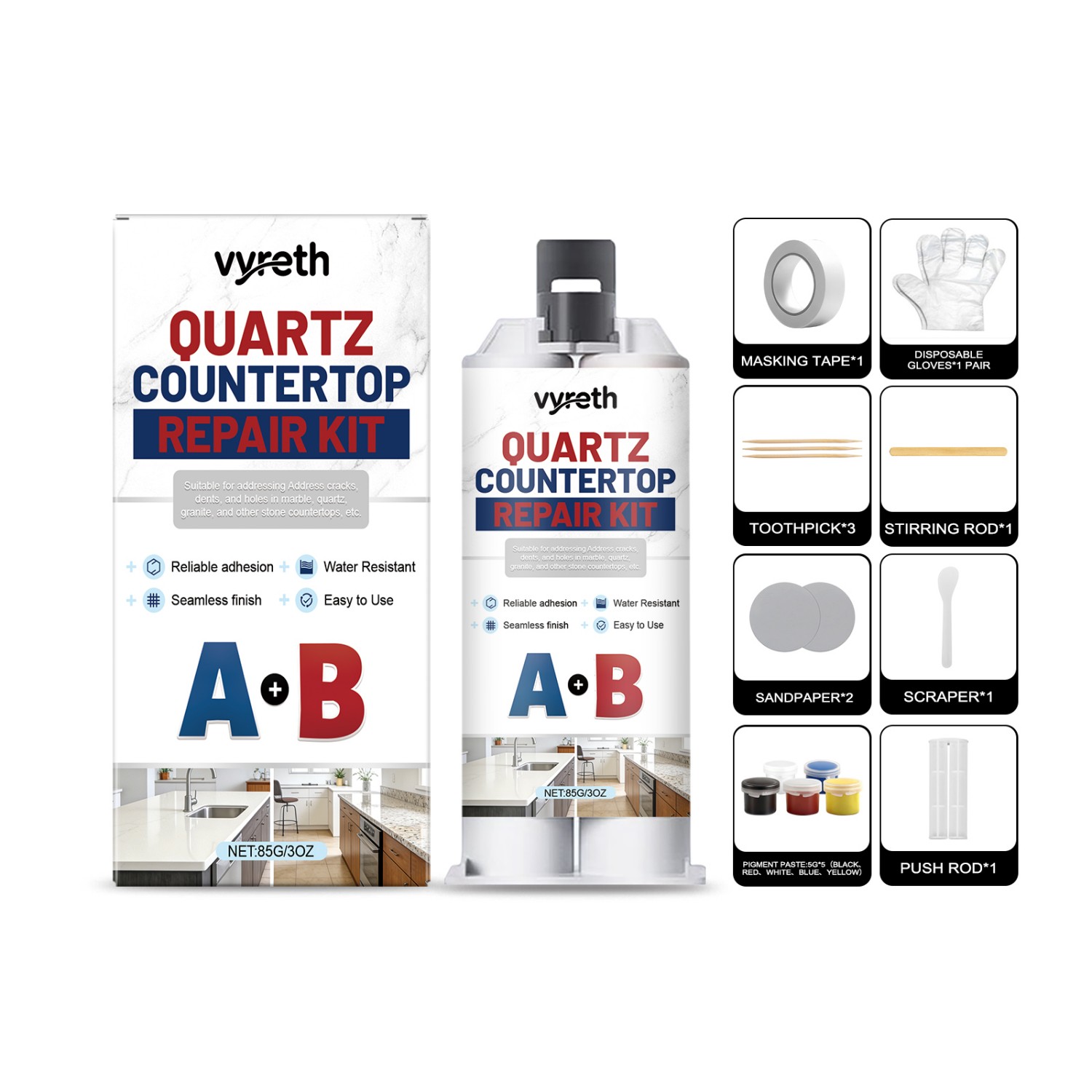 Quartz Stone Countertop Repair Set