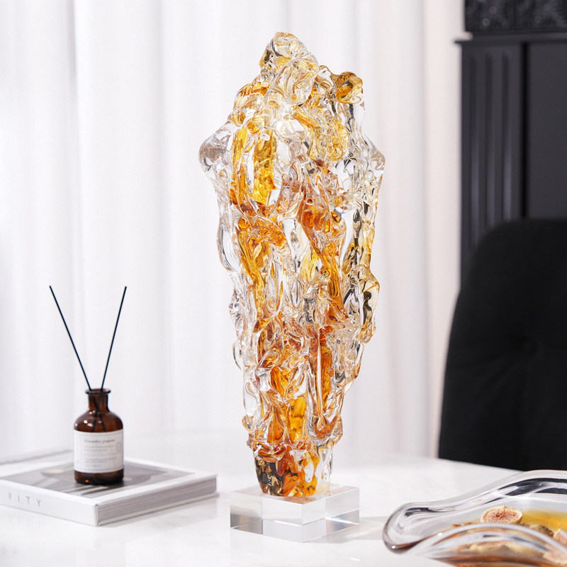 Czech-imported Thickened Crystal Glass Vase Ornamenthigh-end Decoration