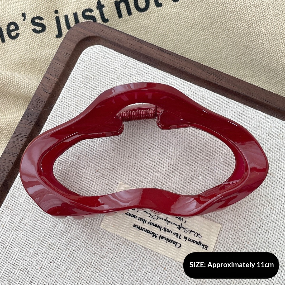 New Year Thickened Ankla Red Textured Stylish Premium Hair Clip