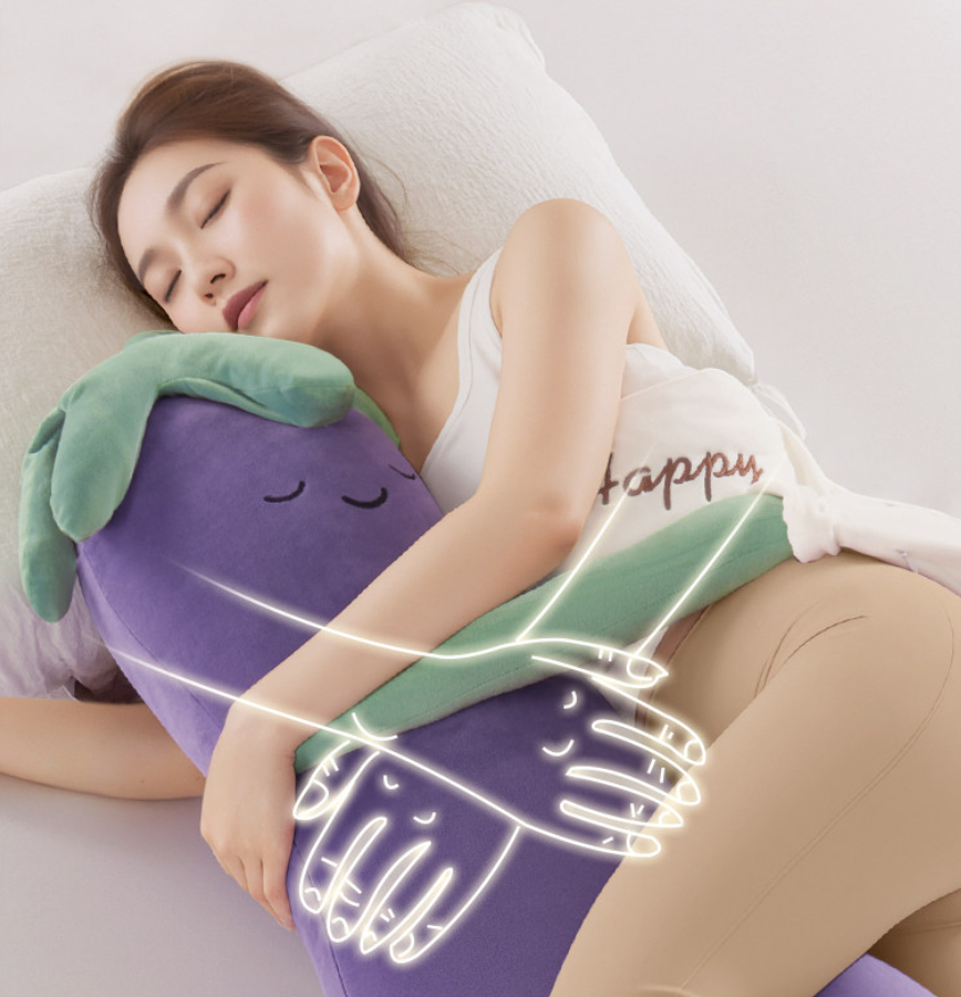 Eggplant King Cozy Sleep Pillow  Designed For Girls