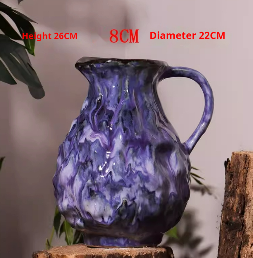 Oil Painting Style Decorative Ceramic Vase For Home Decor