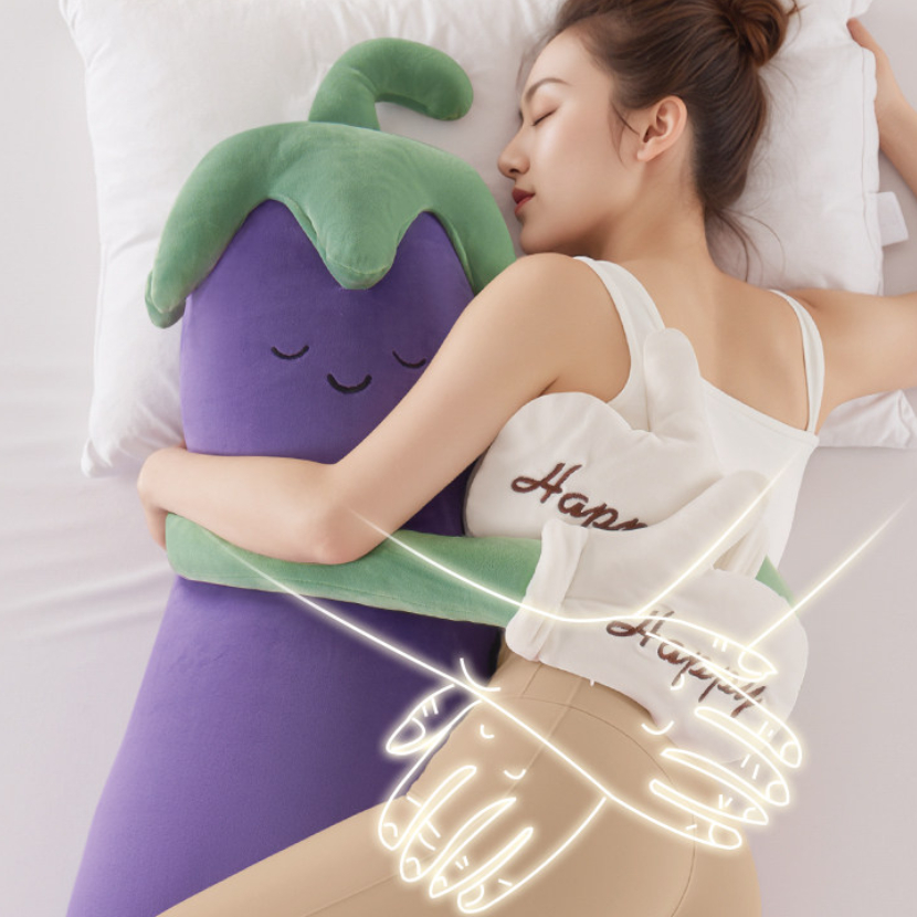Eggplant King Cozy Sleep Pillow  Designed For Girls