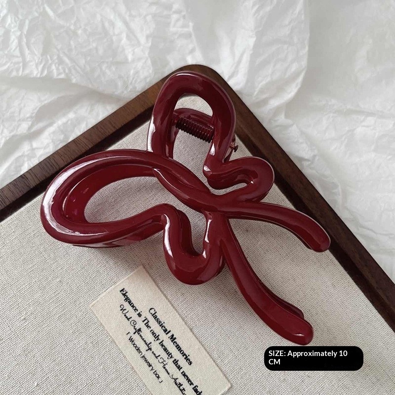 New Year Thickened Ankla Red Textured Stylish Premium Hair Clip