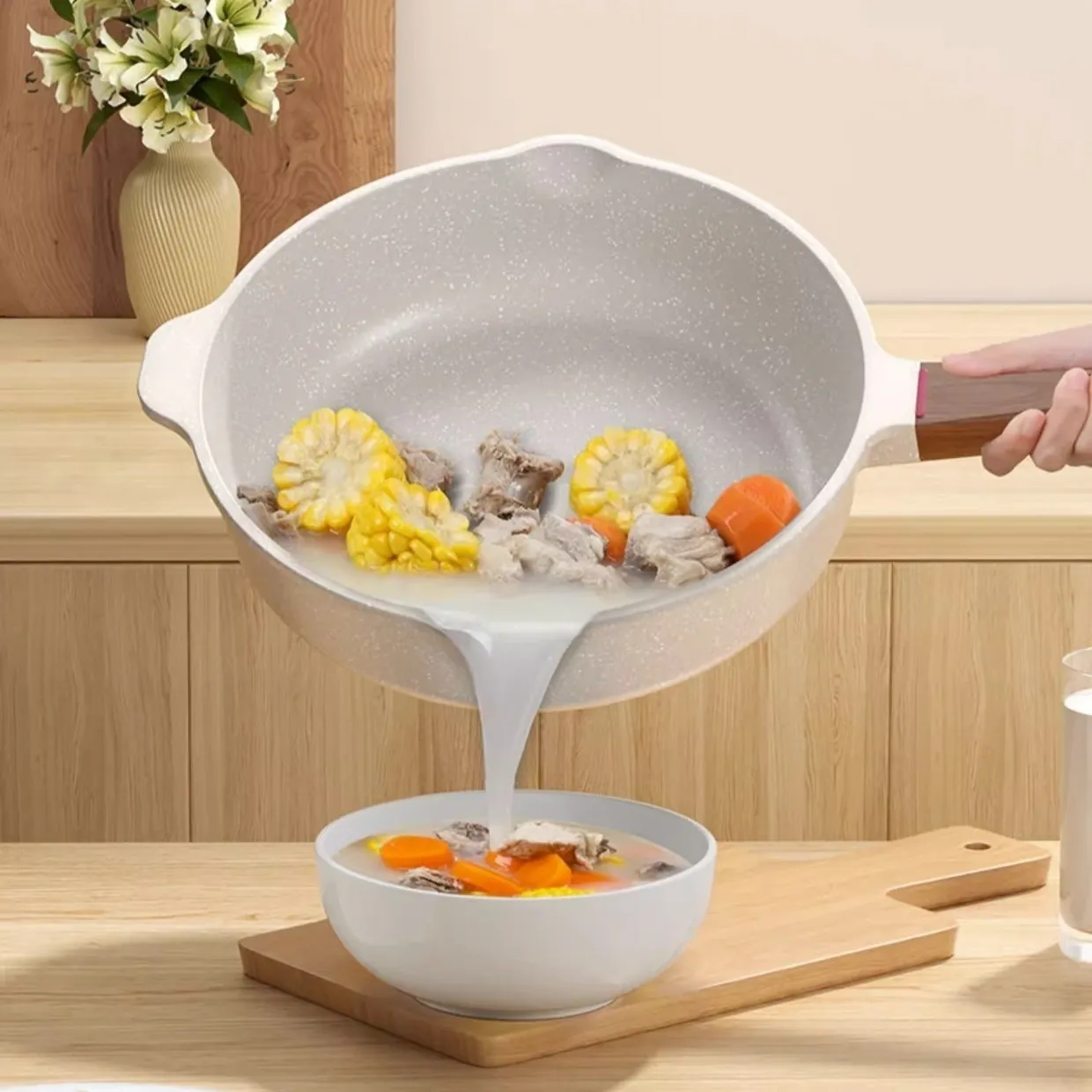Non-stick Flat-bottom Frying Pan Designed