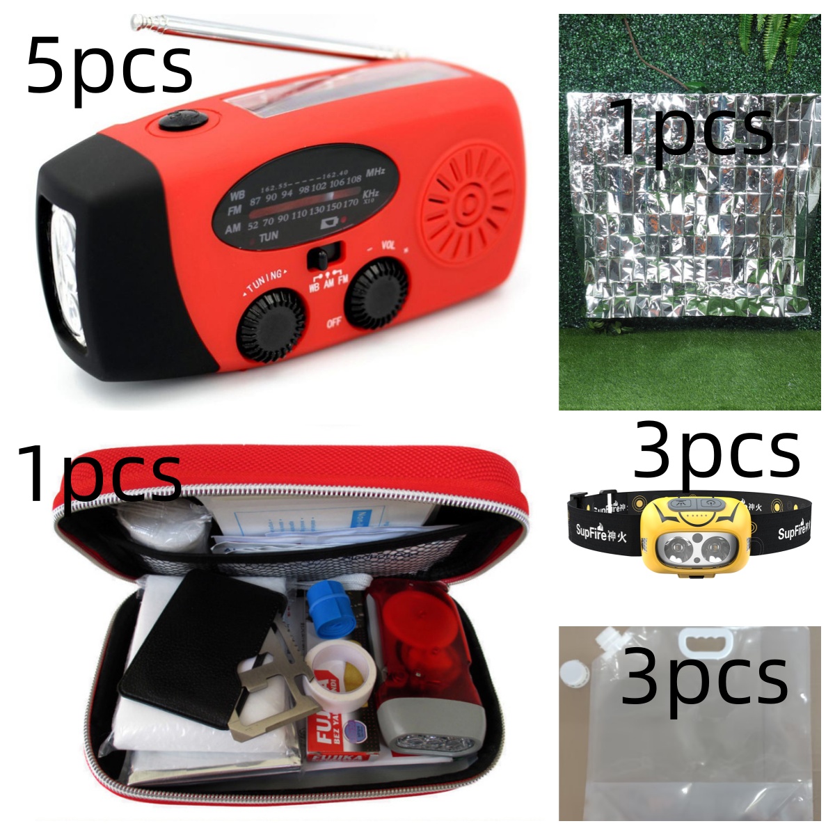 Solar Energy Hand-held Emergency Radio Flashlight