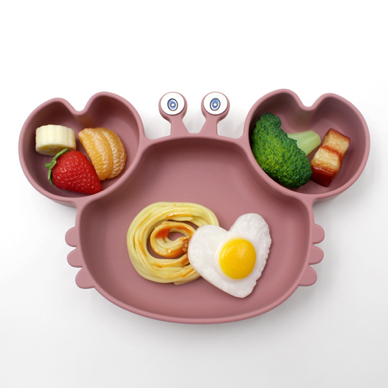 Baby Suction-cup Divider Plate Childrens Tableware