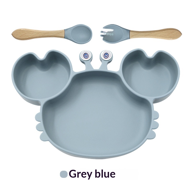 Baby Suction-cup Divider Plate Childrens Tableware