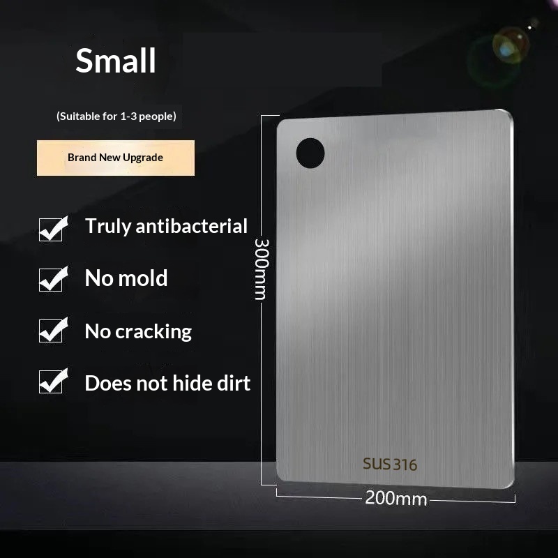 304 Stainless Steel Cutting Board, 316 Large Double-Sided Mold-Proof Chopping Board For Home Kitchen, Cutting & Rolling Dough, Cross-Border Labeling