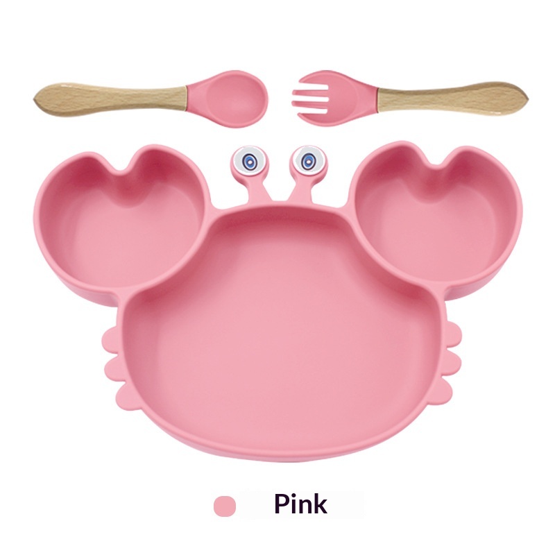 Baby Suction-cup Divider Plate Childrens Tableware