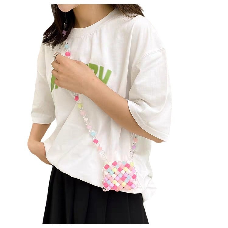 Womens Crossbody Beaded Pearl Handmade Bag Pearl Tote