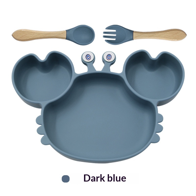 Baby Suction-cup Divider Plate Childrens Tableware