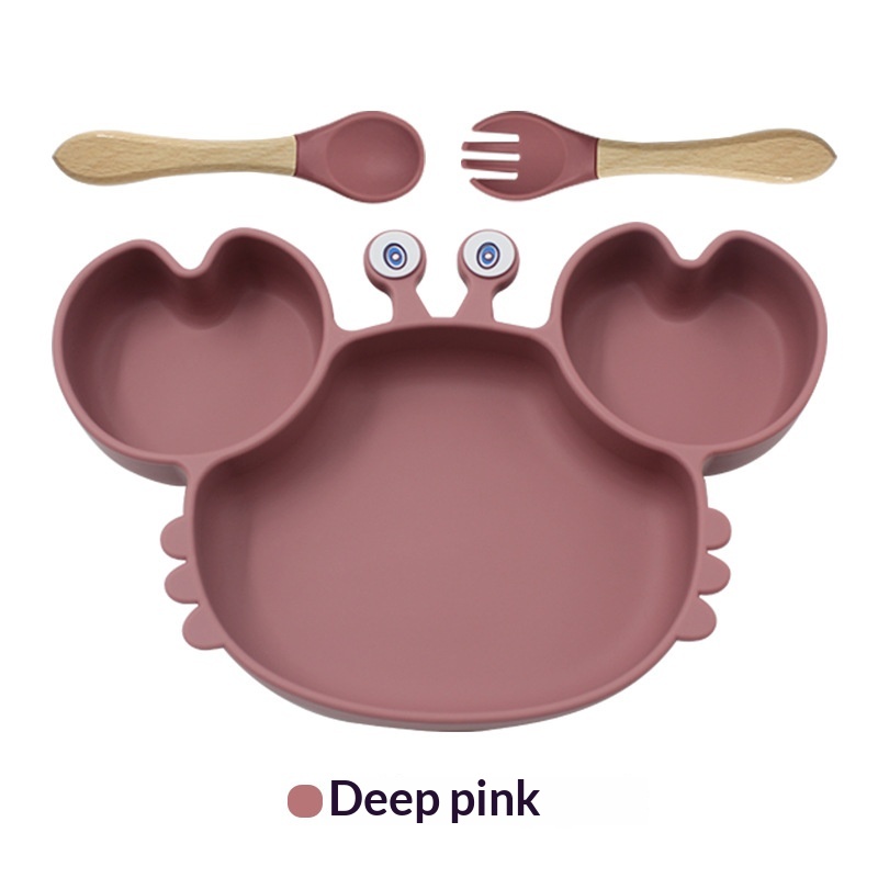 Baby Suction-cup Divider Plate Childrens Tableware