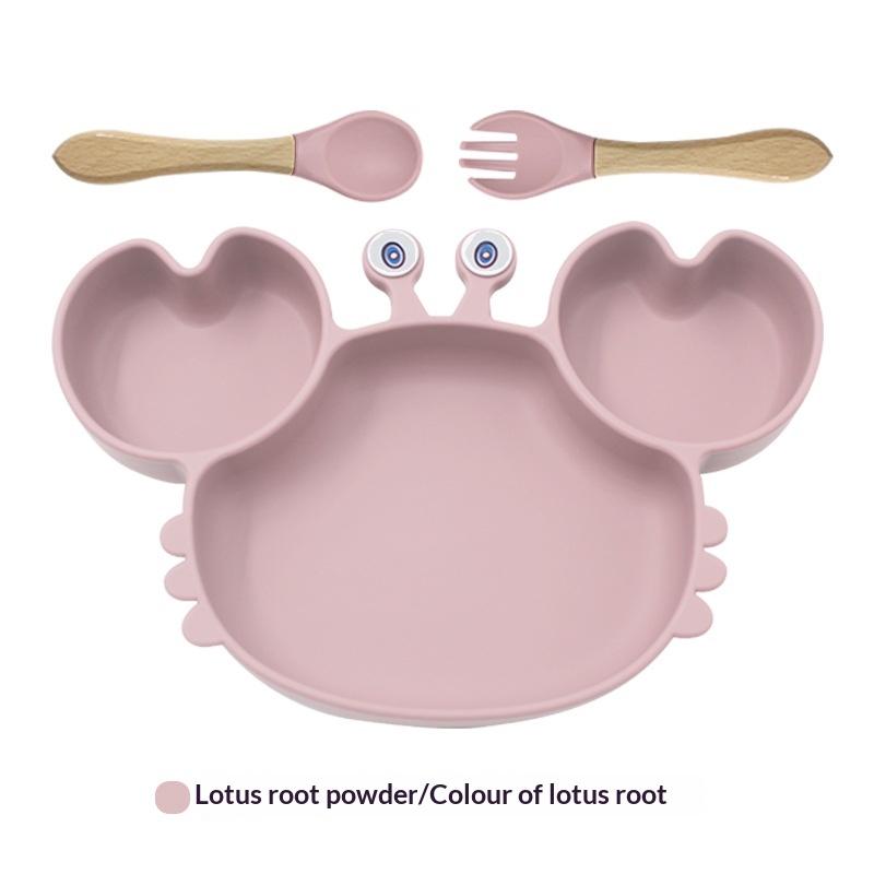 Baby Suction-cup Divider Plate Childrens Tableware
