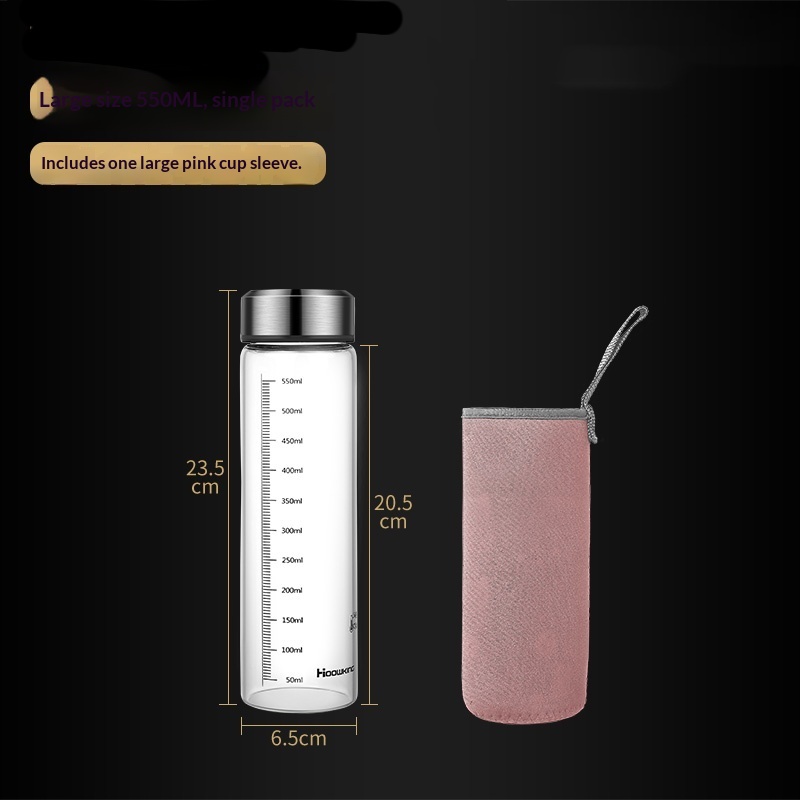 High-temperature-resistant Glass Milk Cup For Studentsportable And Microwave-safe