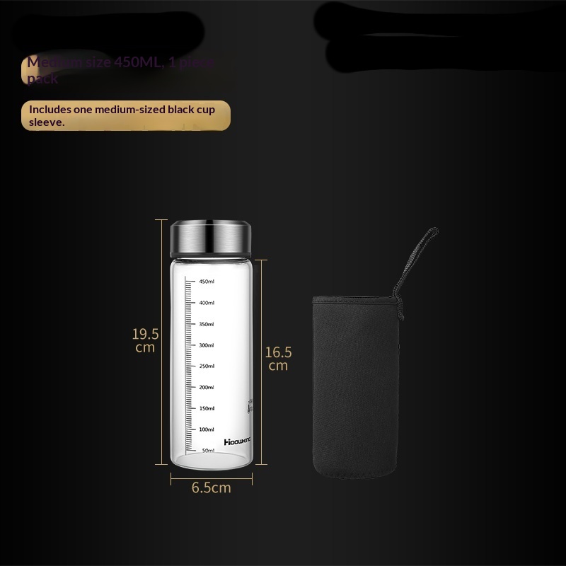 High-temperature-resistant Glass Milk Cup For Studentsportable And Microwave-safe
