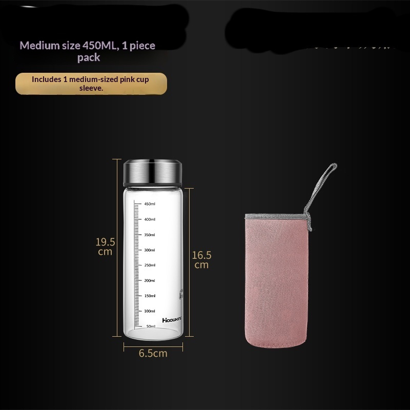 High-temperature-resistant Glass Milk Cup For Studentsportable And Microwave-safe