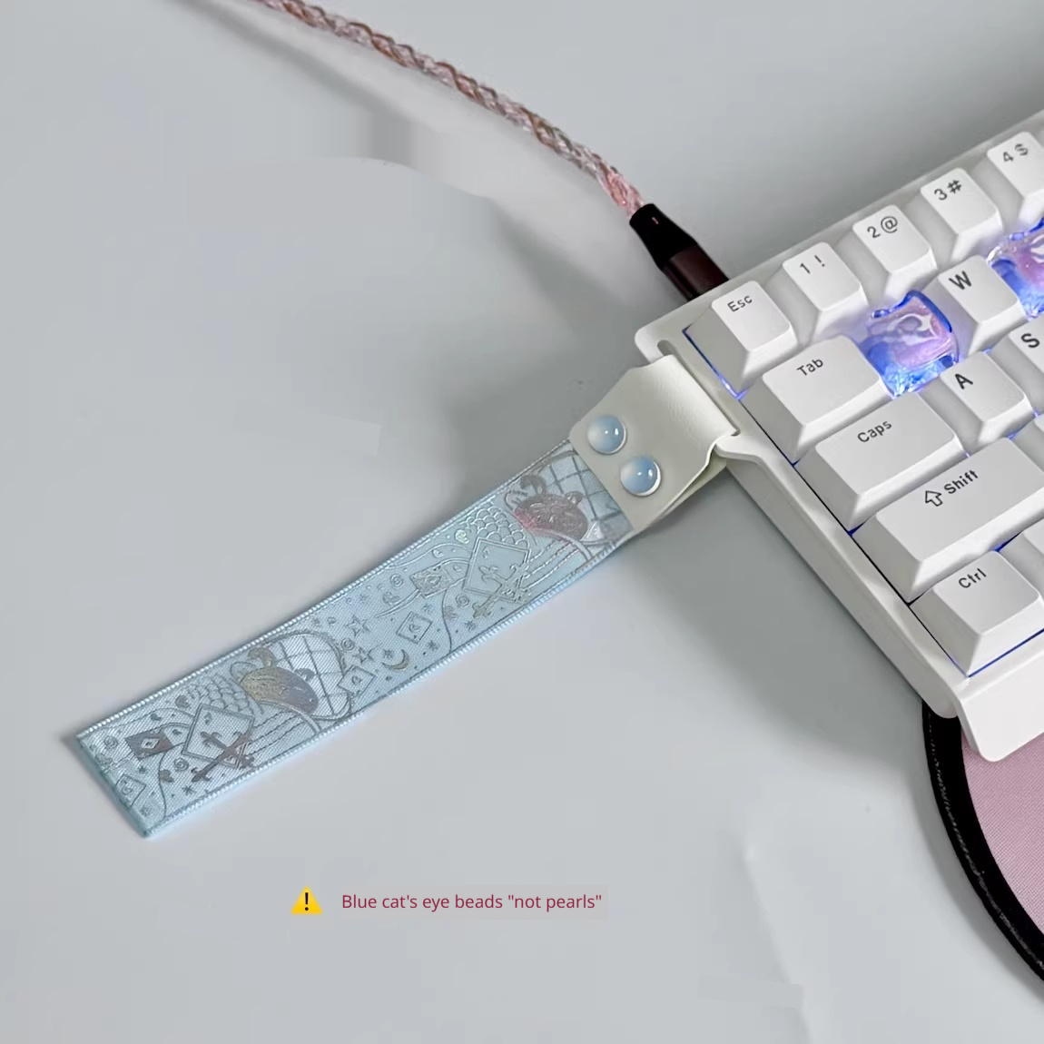 Cute Customized Blue Keyboard Decor Ribbon