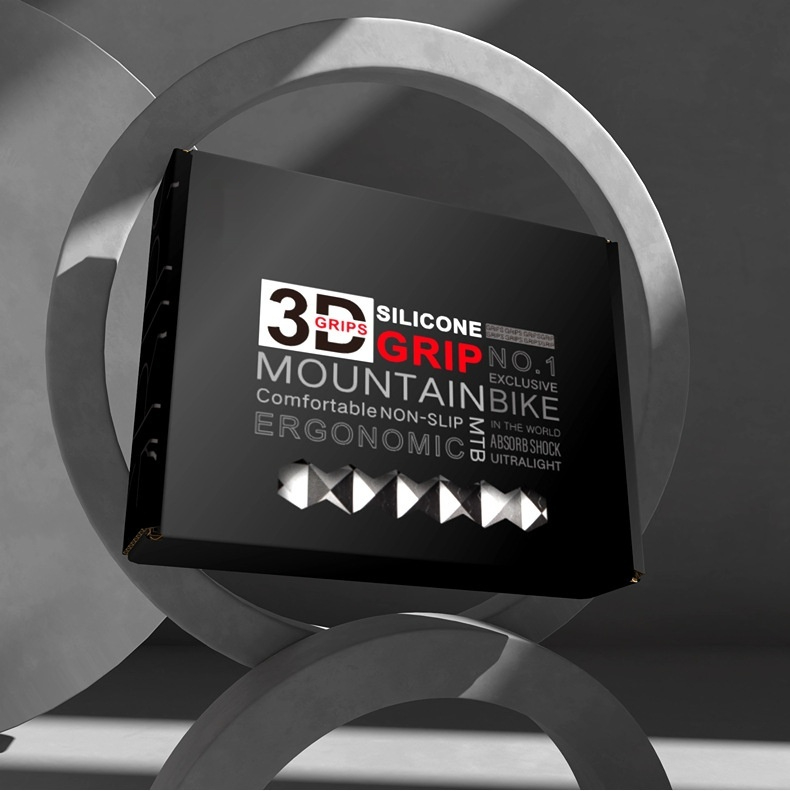 CNC Mountain Bike Silicone Comfort Grips Non-Slip Shock-Absorbing 3D Folding Bike Universal Handlebar Grips