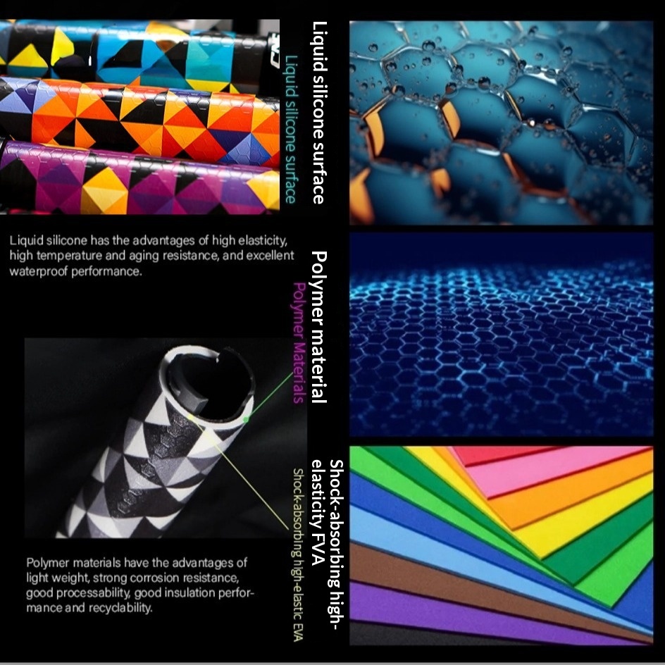 CNC Mountain Bike Silicone Comfort Grips Non-Slip Shock-Absorbing 3D Folding Bike Universal Handlebar Grips