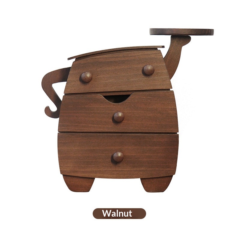 Plump Sturdy Solid-wood Storage Box For Jewelry And Necklacesperfect For Newlyweds