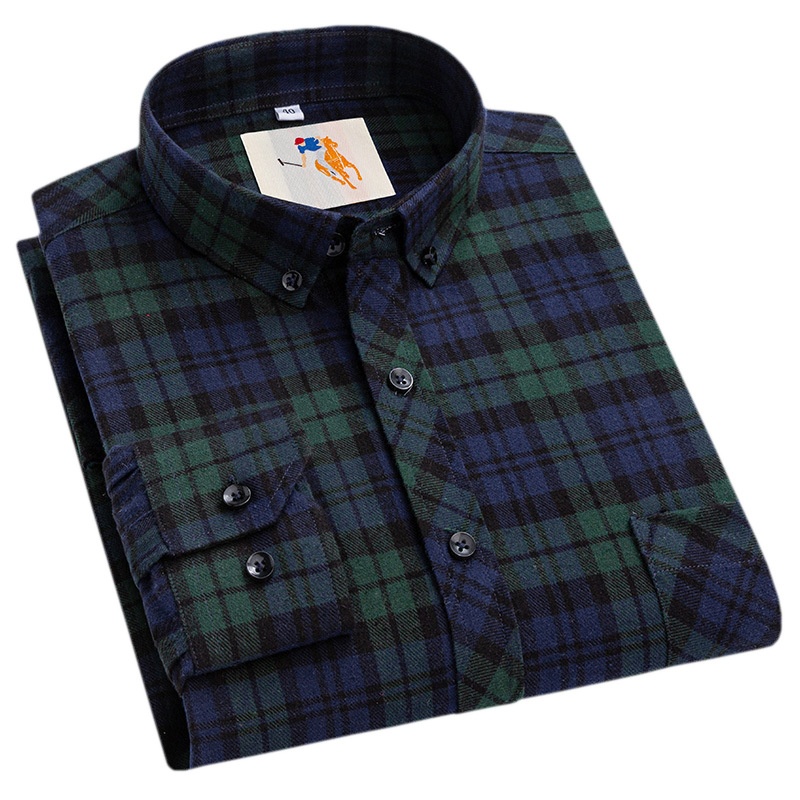 AutumnWinter Youth Brushed-Flannel Plaid Shirt