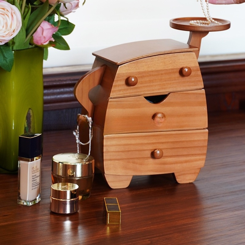 Plump Sturdy Solid-wood Storage Box For Jewelry And Necklacesperfect For Newlyweds