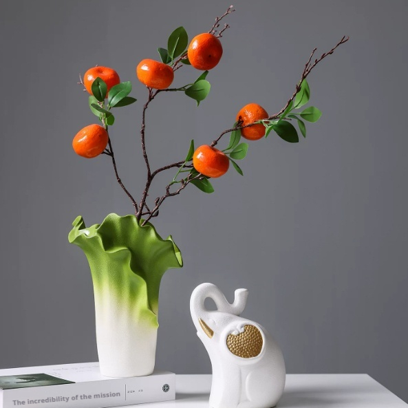 French Retro Napa Cabbage Art Ceramic Vase