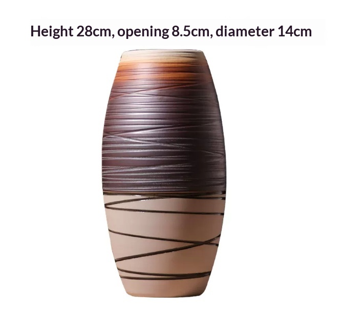 New Chinese-Style Ceramic Antique-Look Vase A Trendy Decorative Piece, picture 5 of 8