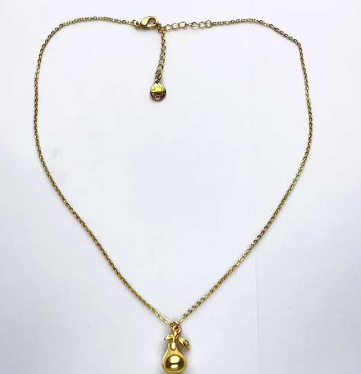 Gold-plated Gourd Necklace And Earring Set