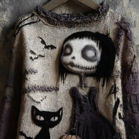 Womens Round-Neck Sweater For FallWinter In European And American Styles