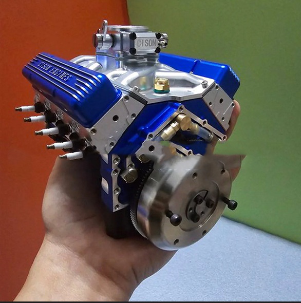 V8 Engine Ornament Kit Resin Craftwork