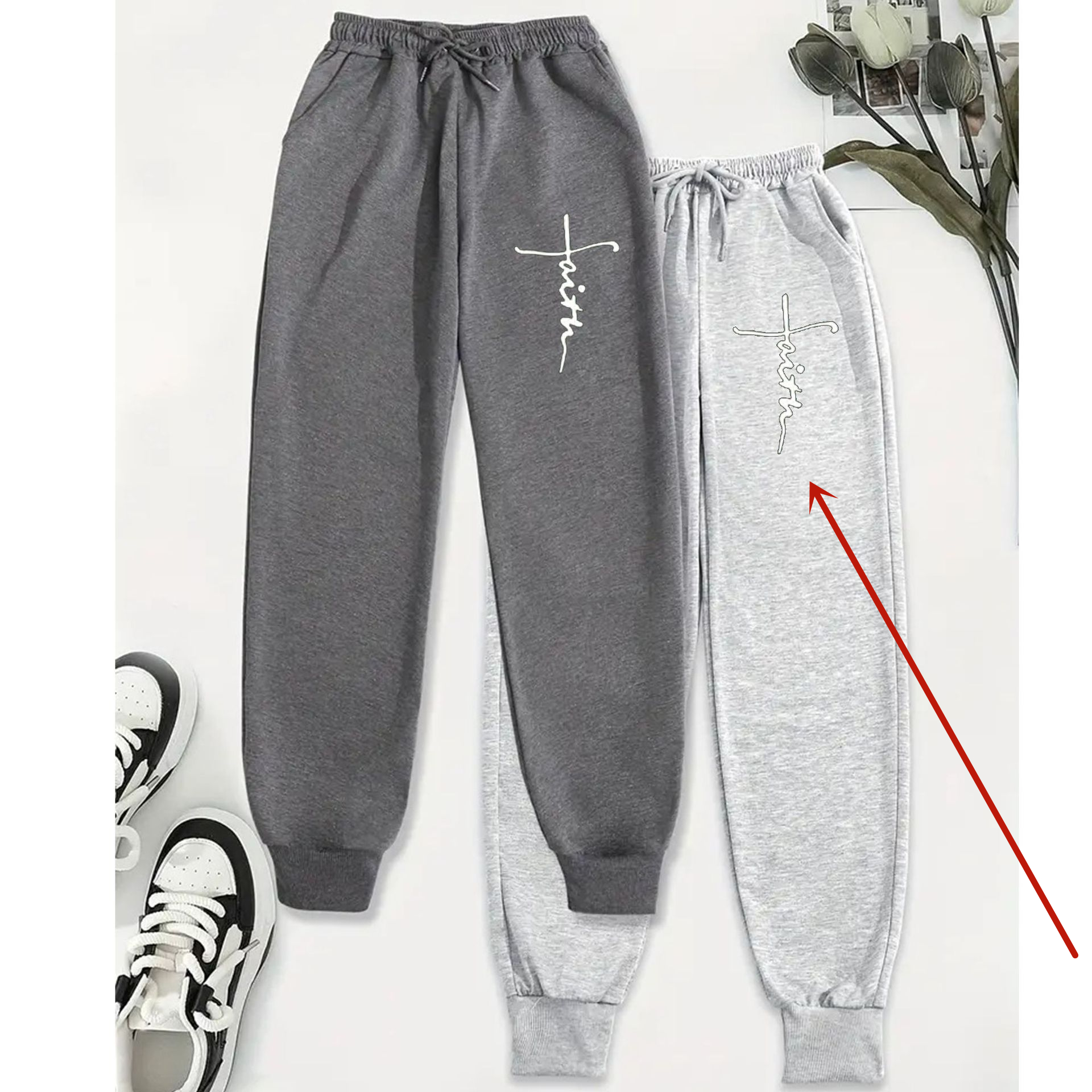 Mens Fleece-Lined Straight-Cut Casual Pants With Slant Pockets