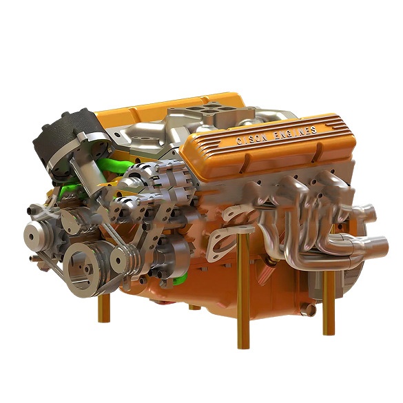 V8 Engine Ornament Kit Resin Craftwork