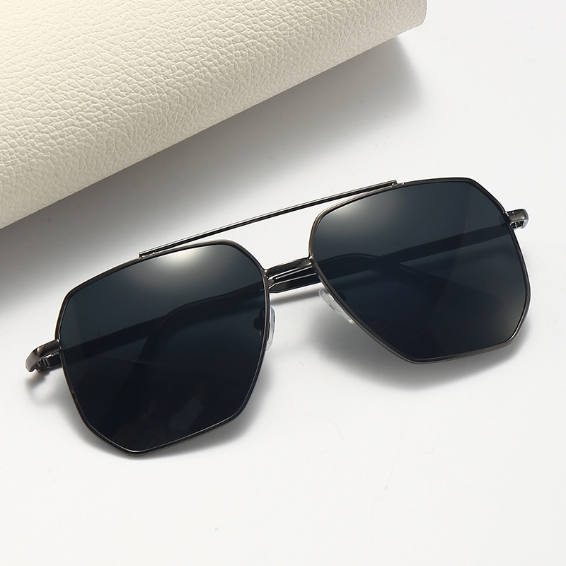 New Stylish Dual-bridge Sunglasses For Men Retro Design