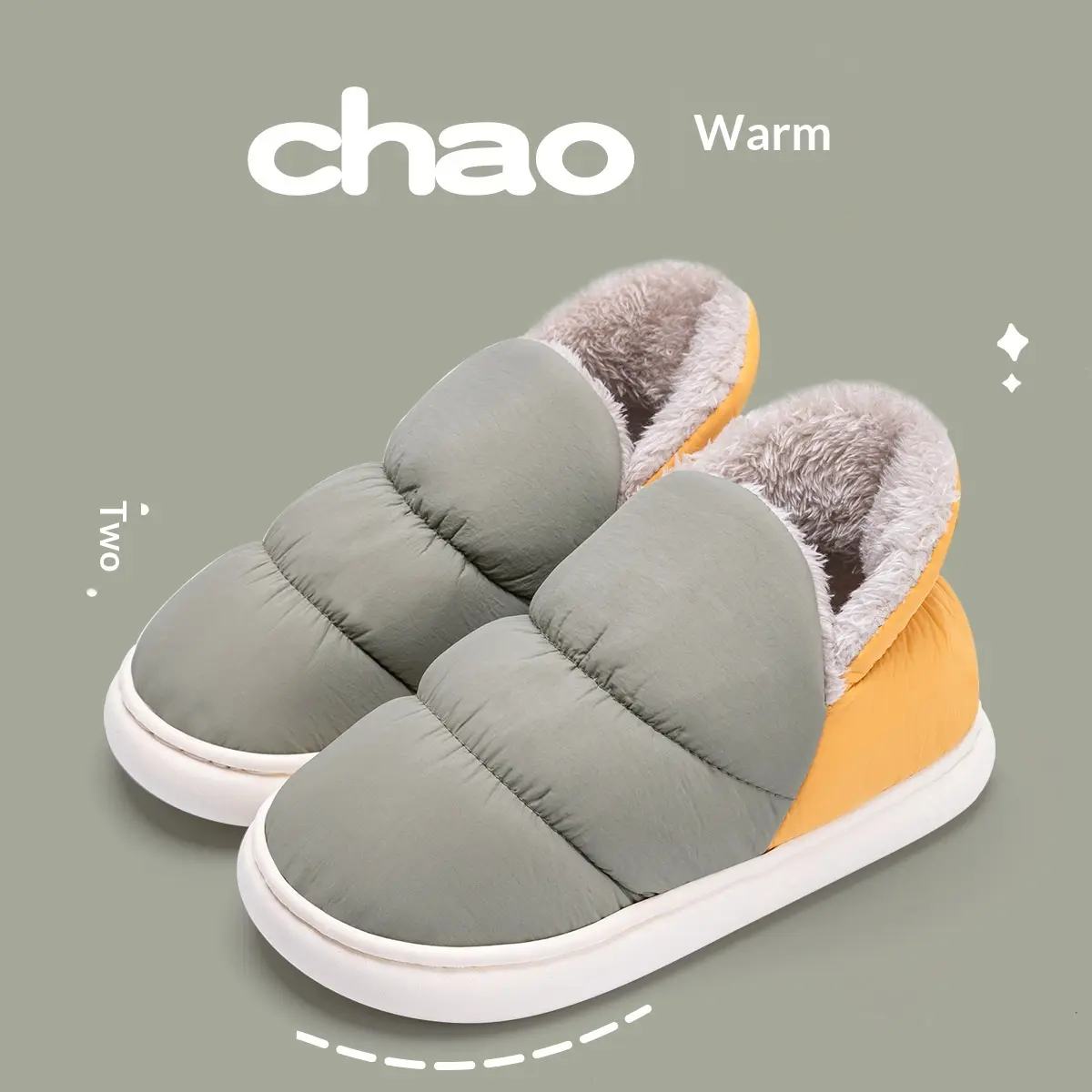 Womens Down-filled Cotton Shoes For Outdoor Wear Non-slip