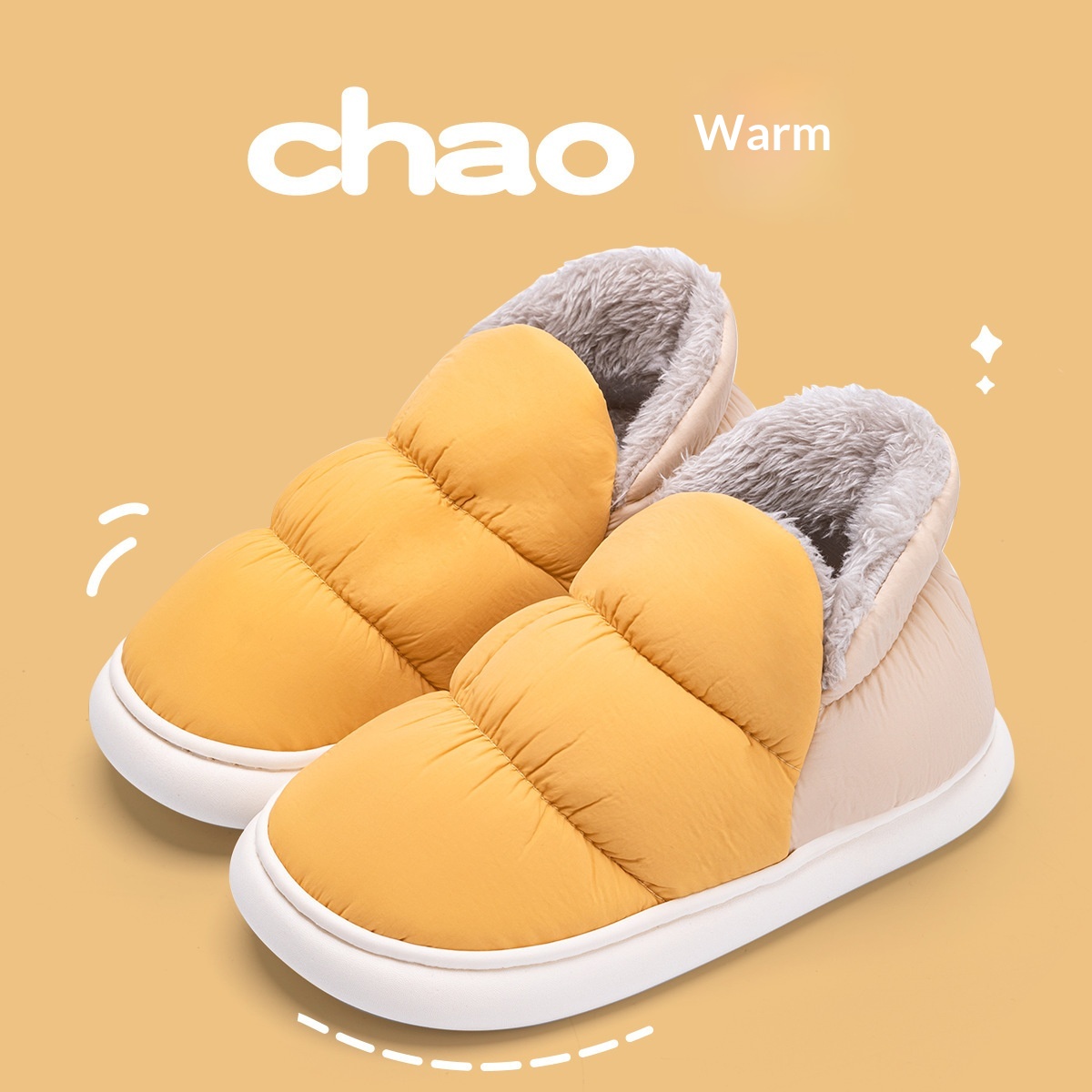 Womens Down-filled Cotton Shoes For Outdoor Wear Non-slip