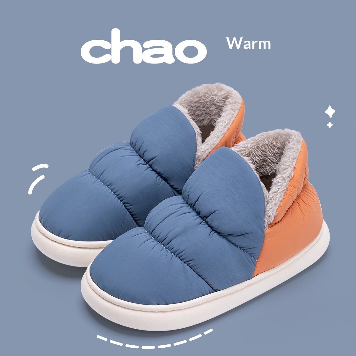 Womens Down-filled Cotton Shoes For Outdoor Wear Non-slip