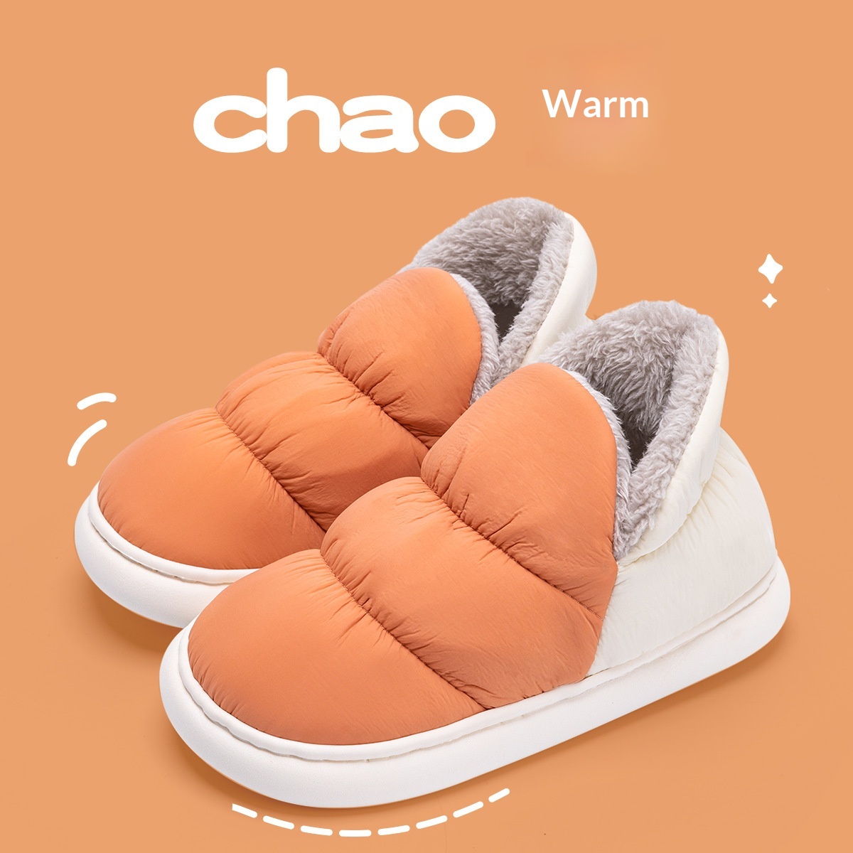 Womens Down-filled Cotton Shoes For Outdoor Wear Non-slip