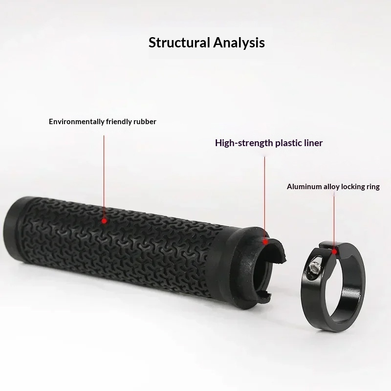 Bicycle Rubber Grips With Integrated Cuffs For A Non-slip Gripbicycle Accessory